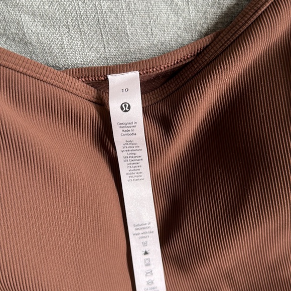 Lululemon Ribbed Contoured Unitard 6” *Online Only Size 10 - Picture 3 of 6